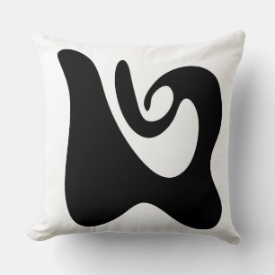 Coussin Abstrait organique moderne ondulé