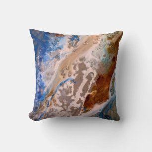 Coussin Abstrait plage de sable motif motif en mousse d'ea