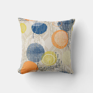 Coussin Abstrait point de polka coloré