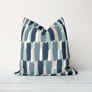 Coussin Abstrait Rayure Peinte Spa Moderne Côté Mer