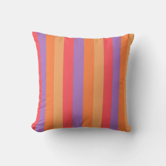 Coussin Abstrait rétro à bandes verticales