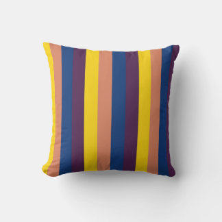 Coussin Abstrait rétro à bandes verticales