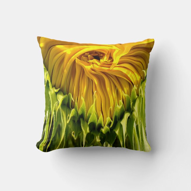 Coussin Abstrait rétro funky Sunflower (Recto)
