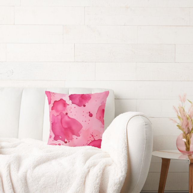Coussin Abstrait rose sur rose (Canapé)