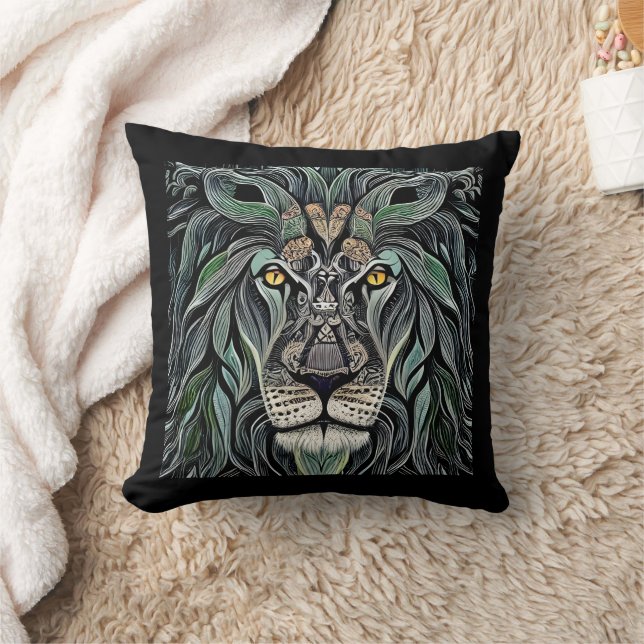 Coussin Abstrait Shabby Chic King Lion (Couverture)