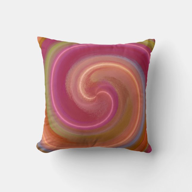 Coussin Abstrait spirale colorée Art 2 (Recto)