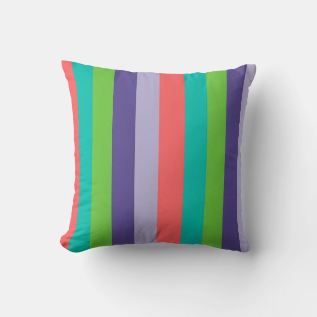 Coussin abstrait strié vertical (Recto)