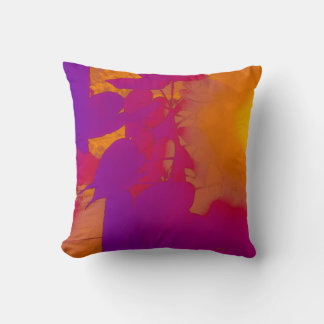 Coussin Abstrait Sun Shines à travers les Feuilles
