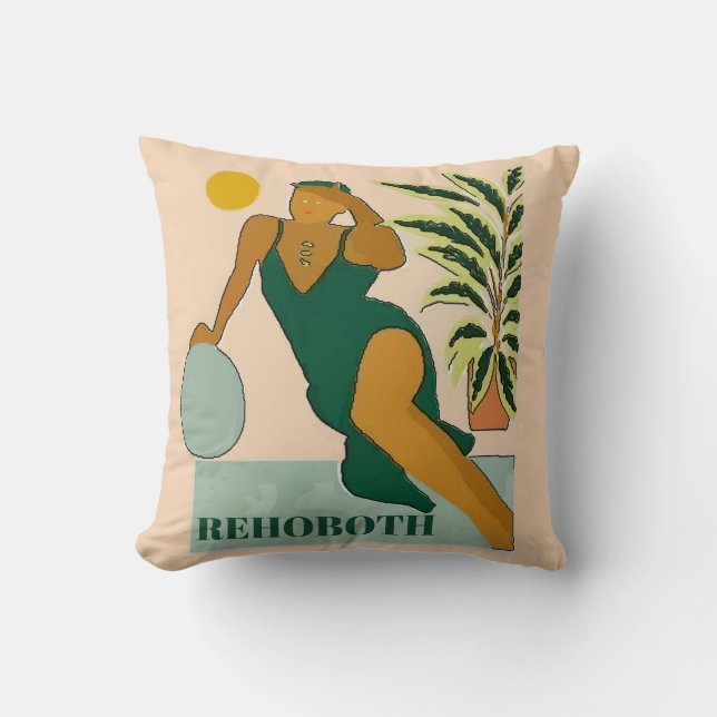 Coussin Abstrait Sur La Plage (Recto)