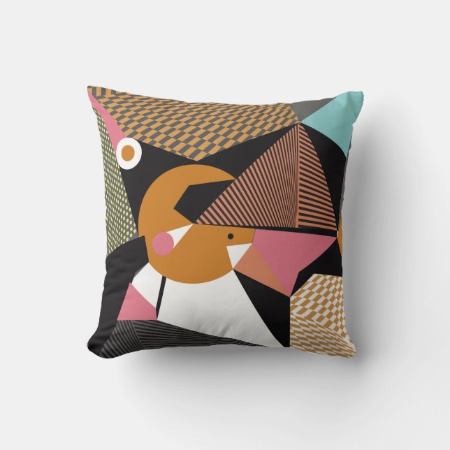 Coussin Abstrait triangles modernes arrière - plan motif i (Recto)