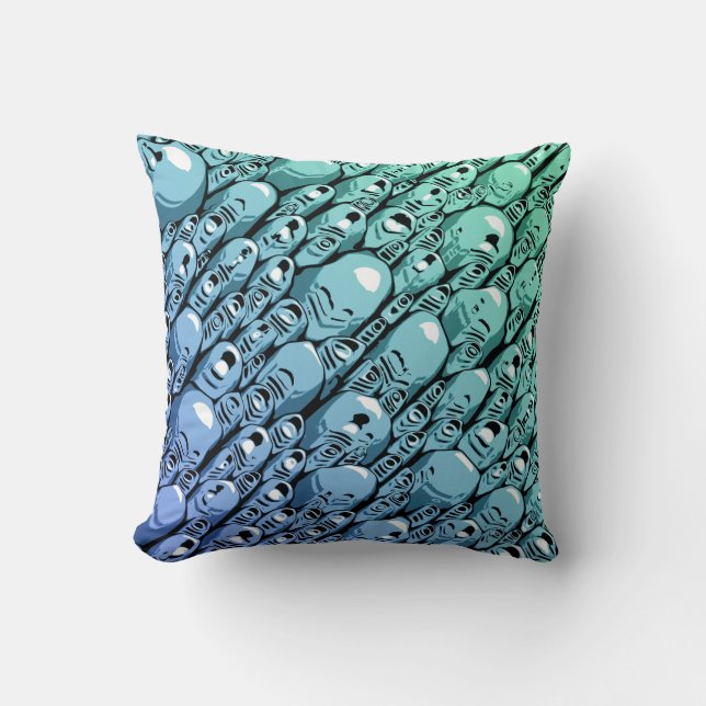 Coussin Abstrait turquoise (Recto)