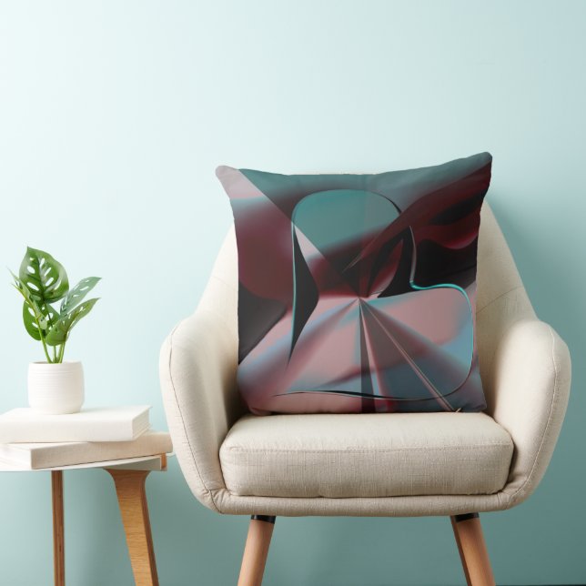 Coussin Abstrait verdâtre pour brun les chemins vers le co (Chaise)