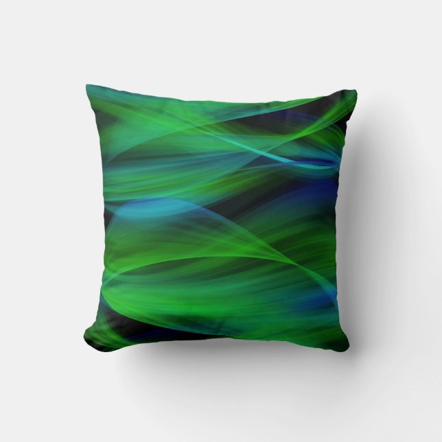 Coussin abstrait vert (Recto)
