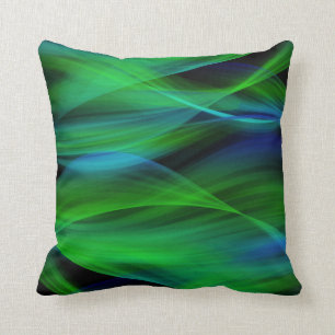 Coussin abstrait vert