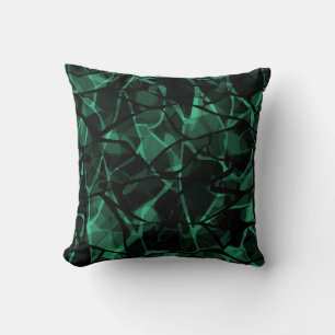 Coussin abstrait vert