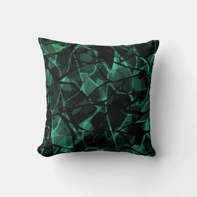 Coussin abstrait vert (Recto)