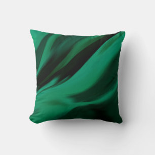 Coussin Abstrait vert émeraude foncé