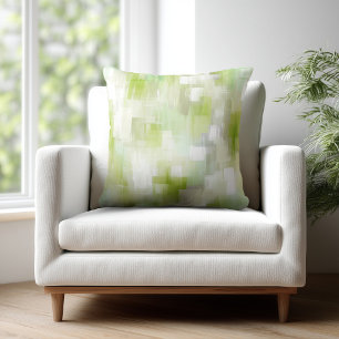 Coussin Abstrait Vert Moderne