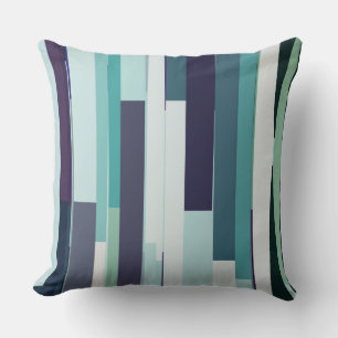 Coussin Abstrait violet, vert et turquoise