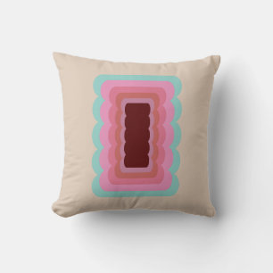 Coussin Abstrait Wavy vintage