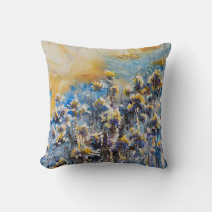 Coussin Abstraite nature arrière - plan à motifs floraux.P