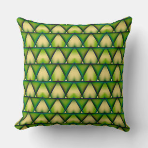 Coussin Abstraite texture verte géométrique lancer oreille