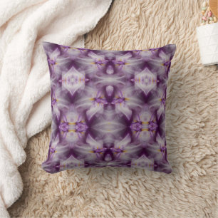 Coussin Abstraite violette japonaise Iris