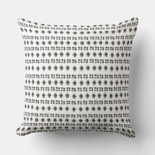 Coussin Abstraits Noirs blancs (Recto)
