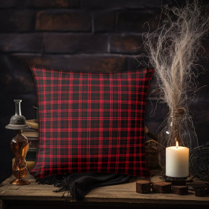 Coussin Académie sombre carreaux rouges