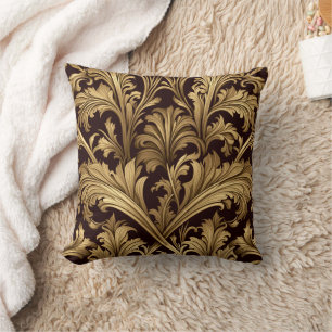 Coussin Acanthus Feuille (Ancien Ton Or)