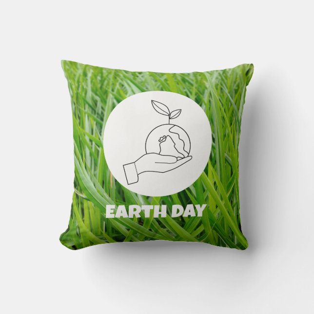 Coussin Accédez au Jour des terres avec un style durable (Recto)
