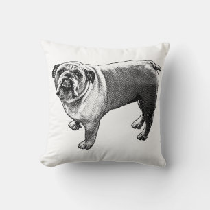 Coussin Accent Bulldog au coin du feu