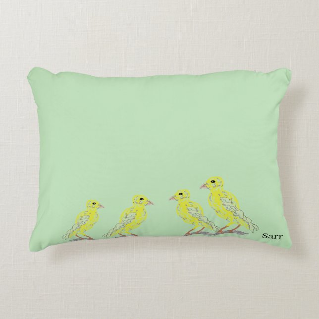Coussin accent : Canaries (Devant)