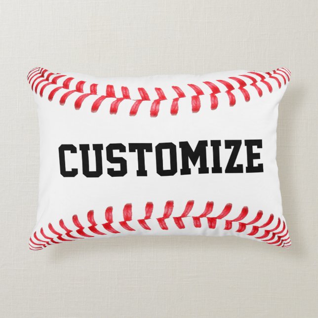 Coussin Accent Chambre Baseball personnalisable (Devant)