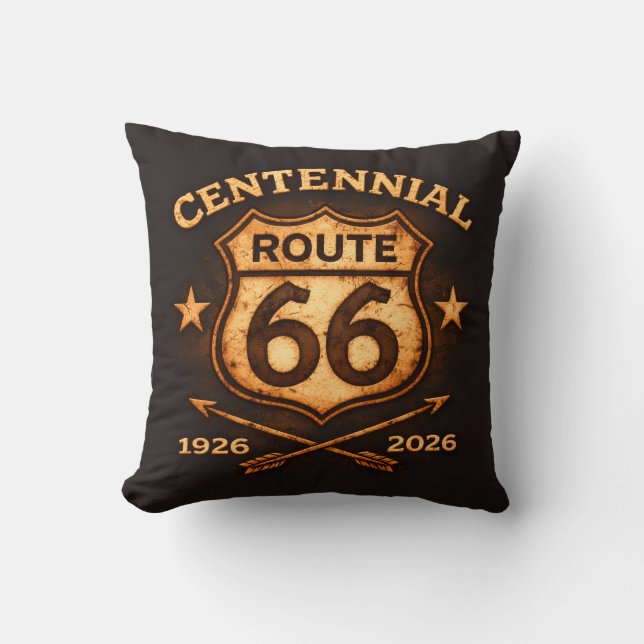 Coussin Accent commémoratif de la route américaine du cent (Recto)