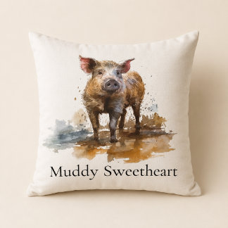 Coussin Accent de cottage personnalisé pour ferme porcine