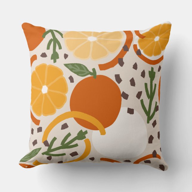Coussin Accent de cuisine rétro Citrus & Confettis jetés (Recto)