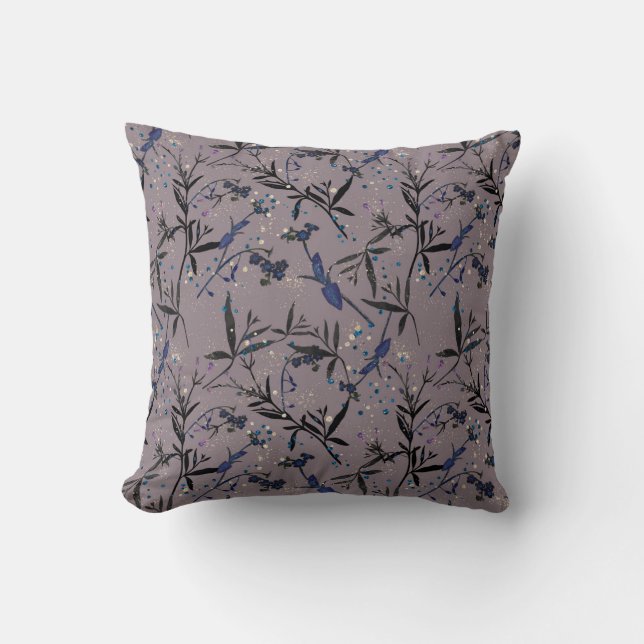 Coussin Accent de jardin mauve fantaisiste  (Recto)
