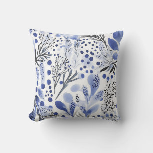Coussin Accent de nature abstrait dans le style aquarelle