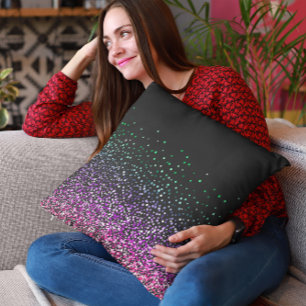 Coussin Accent de Parties scintillant couleur noire