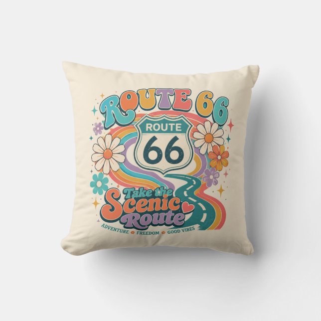 Coussin Accent de route panoramique groovy (Recto)