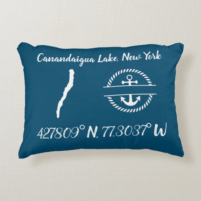 Coussin Accent du lac Canandaigua (Devant)