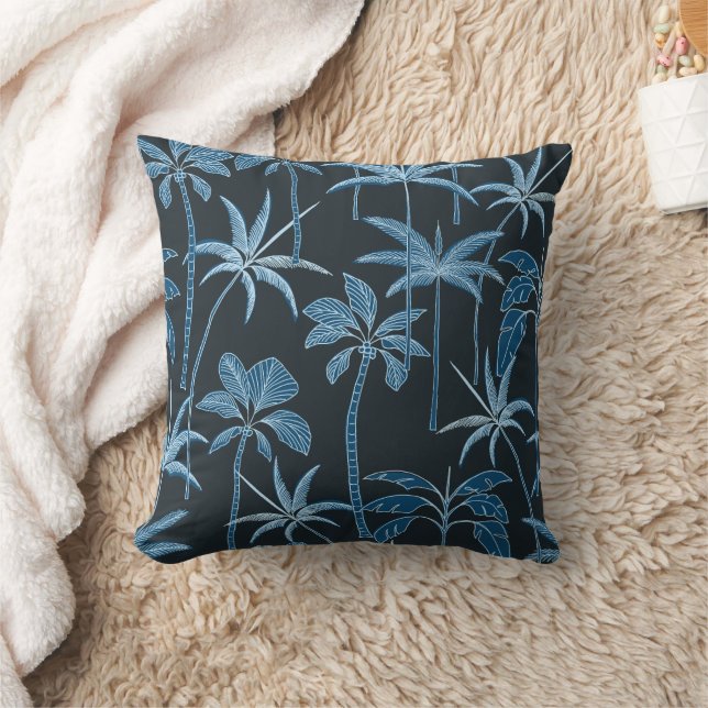 Coussin Accent luxuriant : Palmier botanique Jungle de min (Couverture)