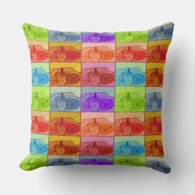 Coussin accent Pop Art Pomme (Recto)