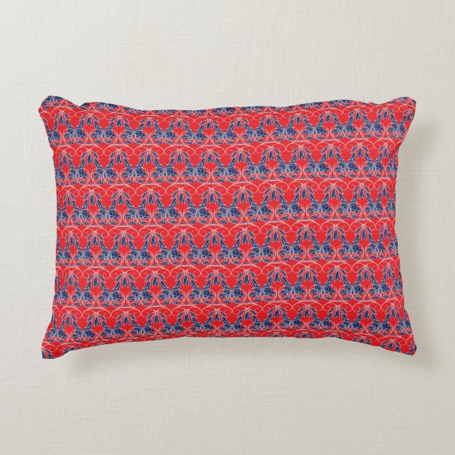 Coussin Accent rouge et bleu (Devant)