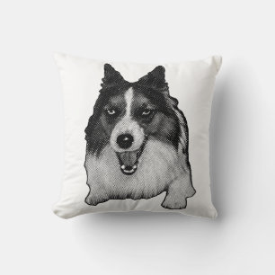 Coussin Accentuation du corgi côté feu