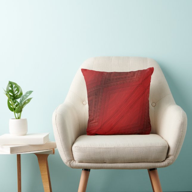 Coussin Acceptation | Motif de Boho Eclectique Rouge (Chaise)