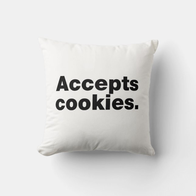 Coussin Accepte les cookies (Recto)