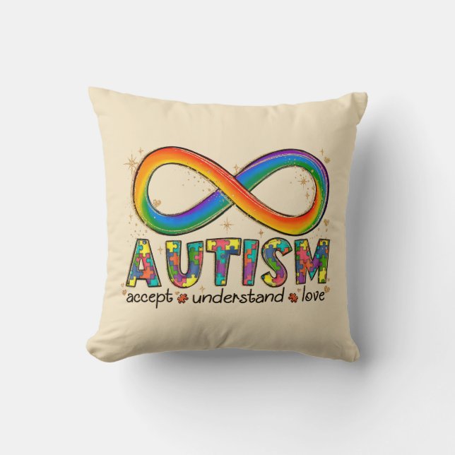 Coussin Accepter l'amour comprendre - Infinity Sensibilisa (Recto)