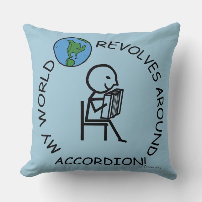 Coussin Accordion - Le monde tourne autour (Recto)